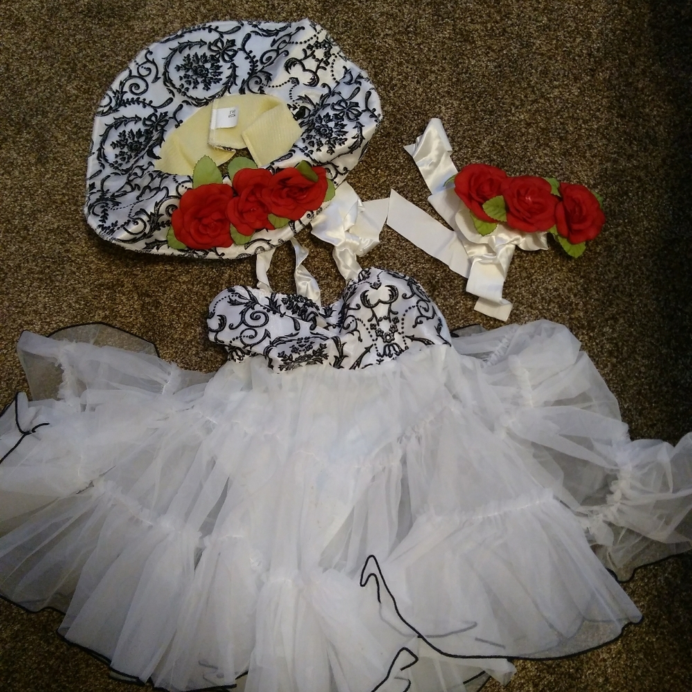 White dance dress, Girls 5-6